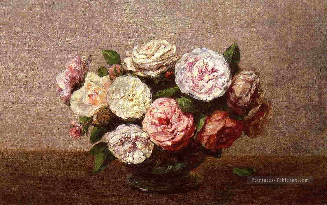 Bol de roses Henri Fantin Latour Peintures à l'huile